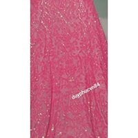 Vải Kim Sa Hoàng Gia lưới thun thiết kế cao cấp 3ly, vải sequin may đầm dạ hội, đi tiệc B01-01 Khổ 1m5