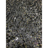 Vải Kim sa lưới hoạ tiết màu đen xám(khổ1m5)co dãn 2chiều đẹp sang_may đầm váy dạ hội,đầm thiết kế,chân váy...