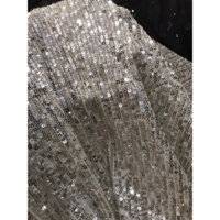 vải kim sa(khổ1m3)màu trắng kem mềm rũ cao cấp đẹp sang co dãn 4chiều(may đầm váy dạ hội,áo,phối kiểu...thời trang)