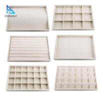 Vải lanh có thể xếp chồng lên nhau Khay đựng đồ trang sức Vòng cổ trưng bày, Hộp đựng.