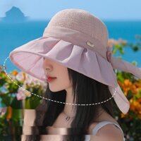 Vải Lanh Khâu Thoáng Khí Chống Nắng Xô Mũ Nữ Mùa Hè Chống Tia Cực Tím Chống Nắng Tất Cả Trận Đấu