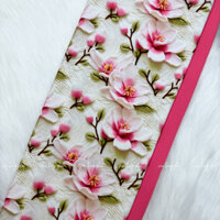 Vải Lụa Bảo Anh, In 8D, Hoa Mộc Lan /Mịn, Mềm, Mát/ Chuyên May Áo Dài / Áo Bà Ba/ Đồ Bộ  - Khổ 1m5