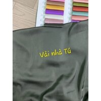 Vải lụa latin hàn màu cam, xám đậm may áo dài, đồ bộ