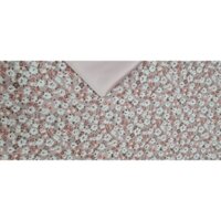 Vải lụa may áo dài hoa nhí hồng (1 áo, 1 quần)