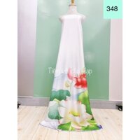 Vải lụa may áo dài, váy, sơ mi, tiệm vải của Hạp, mã 348, lụa vân hoa hồng chất mềm mịn