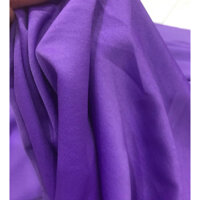 Vải Lụa Tằm Ướt(loại1)màu Tím hoa cà(khổ1m5)dày mềm mịn rũ co dãn_may áo dàu,đầm váy,áo kiểu...thời trang