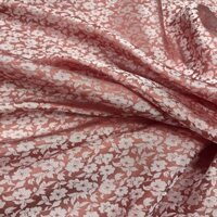 Vải Lụa Tơ Tằm may áo dài hoa mai hồng nude Palacesilk, siêu mềm mượt & thoáng mát, khổ rộng 90cm