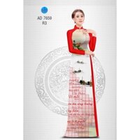 Vải may áo dài 3D môn Văn Học.Shop bán VẢI CHƯA MAY