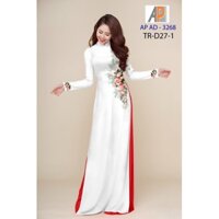 Vải may áo dài in 3D hoa eo xinh xắn.Shop bán VẢI CHƯA MAY