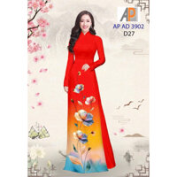 VẢI may áo dài in 3D "HOA XINH XINH".Shop bán VẢI CHƯA MAY