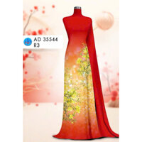 VẢI may áo dài in 3D TẾT:MAI THẮM VƯỜN XUÂN.Shop bán VẢI CHƯA MAY