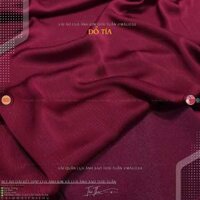Vải May Áo Dài - Lụa Ánh Kim - Chính Hãng Thái Tuấn - màu đỏ tía #032