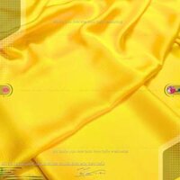 Vải May Áo Dài - Lụa Ánh Kim - Chính Hãng Thái Tuấn - màu vàng anh #502