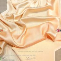 Vải May Áo Dài - Lụa Ánh Kim - Chính Hãng Thái Tuấn - màu cam sữa #027