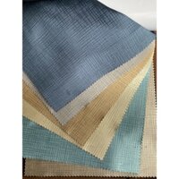 vải may rèm, vải gấm bóng dệt 3 lớp in họa tiết kẻ chìm, cản nắng 99%, khổ cao 3,2m