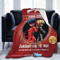 Vải mềm Miraculous Tales of Ladybug Cat Noir 2015 14052 Cái mền Bọn trẻ 125x100cm Người lớn 150x125 and 200x2955 New Blanket