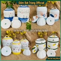 Vại Muối Dưa Cà,Hũ Đựng Gạo Muối/Đồ Khô Hoạ Tiết Vẽ Tay, Hũ Gốm Sứ Bát Tràng Cao Cấp