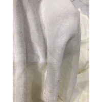 Vải Nhung Tuyết Hàn trắng kem dày co giãn 4 chiều mềm rũ  (khổ 1m65)may đầm váy body,áo dài  thời trang