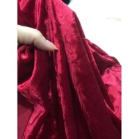 vải nhung tuyết hoa màu đỏ tươi _( khổ 1m6) co dãn 4 chiều mềm rũ may đầm váy áo, áo dài vv