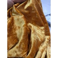 vải nhung tuyết hoa màu vàng tươi _( khổ 1m6) co dãn 4 chiều mềm rũ may đầm váy áo dài vv
