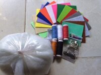 Vải Nỉ (Dạ) Cứng và Nguyên Liệu làm đồ handmade, móc khóa, móc điện thoại, bóp ví handmade