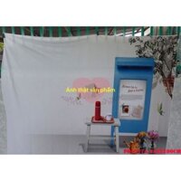 Vải phông nền chụp ảnh 3D size 150x200cm in cảnh studio hiện đại Fo10912 Tặng móc dán+kẹp treo