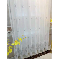 Vải rèm voan thêu bông hoa nhỏ, rèm phòng ngủ, phòng khách, ngăn phòng