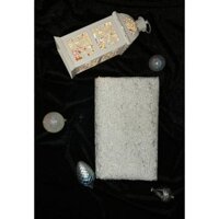 Vải ren trắng họa tiết hoa may áo đầm (1,5m x 2m)