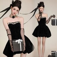 [Vải sợi hóa học] 24 năm studio ảnh phong cách mới khí chất, người nổi tiếng, bầu không khí đen, ảnh cô gái sinh nhật, trang phục chụp ảnh phong cách thuần túy của Hàn Quốc