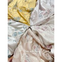 Vải Tafta hoa lụa thêu tinh sảo sắc nét, may đầm váy kiểu, áo dài, cách tân, sườn sám sang chảnh, đẳng cấp