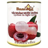 Vải Thiều Ngâm Nước Đường Baan Mai 560g – Baan Mai Lychee In Light Syrup 560g