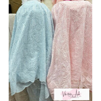 Vải thô thêu đục lỗ 2025