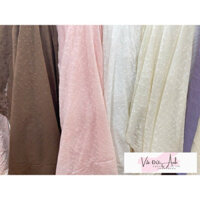 Vải thô thêu hoa mới