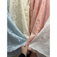 Vải thô thêu hoa