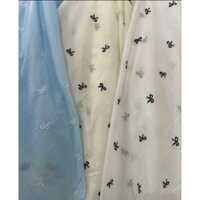 Vải thô thêu nơ mới 3 màu