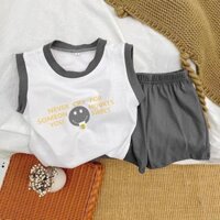 [Vải thun] Đồ bộ bé trai bé gái Never Cry, Set quần áo trẻ em mặc nhà, bộ cộc tay mùa hè cho bé từ 6-27kg