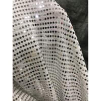 vải thun kim sa màu trắng _( khổ 1m55) co dãn 4 chiều dày mềm rũ may đầm váy áo thiết kế, dạ hội
