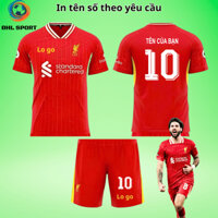 (Vải thun lạnh) Áo bóng đá CLB Liverpool đỏ sân nhà 2024/2025, áo bóng đá in tên số theo yêu cầu ĐHL SPORT