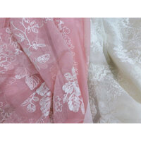 Vải tơ organza thêu