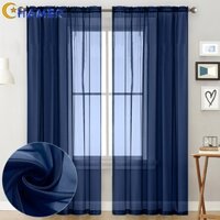 Vải tuyn Lưới Sheer Màn Màn Chiếu Sợi Voile Cửa Phòng Valance Drape [chamer]