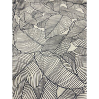 Vải Voan Lụa Hàn hoạ tiết chiếc lá(khổ1m35)_khúc 1m5 dày vừa mềm rũ may đầm váy,áo kiểu,...thời trang