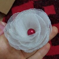 Vải voan xốp làm hoa