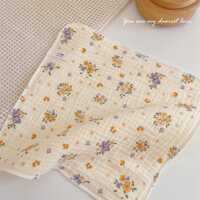 vải xô muslin 2 lớp cao cấp hoa thạch thảo tím siêu xinh mềm mịn