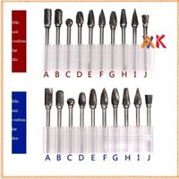[V.A.K]Bộ 10 Mũi Mài Khắc Hợp Kim vonfram , Gỗ Lũa Mini Cán 3mm Cao Cấp.