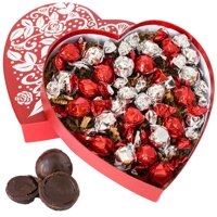 Valentines Chocolate Heart Box - 24 Assorted Chocolate Truffles Individually Wrapped – Perfect Box of Chocolates, Gift box for Valentine’s – Give a...