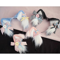 Valentine's Day Cat Ear Simulation Animal Ears Cat Ear KC Headband Lolita Donut Candy Sweet Headdress bCJy