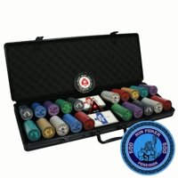 Vali 500 chip Poker có số, phỉnh Olympus chip set Poker gốm Ceramic - Minpoker.vn