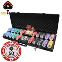 VALI 500 CHIP POKER GEM LUNA® CLAY 14G 3 TONES 3 TONES