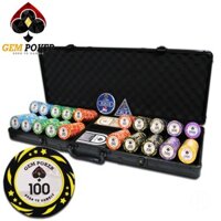 VALI 500 CHIP POKER PHỈNH CLAY 14G 2 TONES CAO CẤP - GEM KINGSTAR®