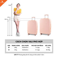 Vali Bamozo 8812 Thời Trang Nhựa ABS Bền Đẹp Chống Va Đập